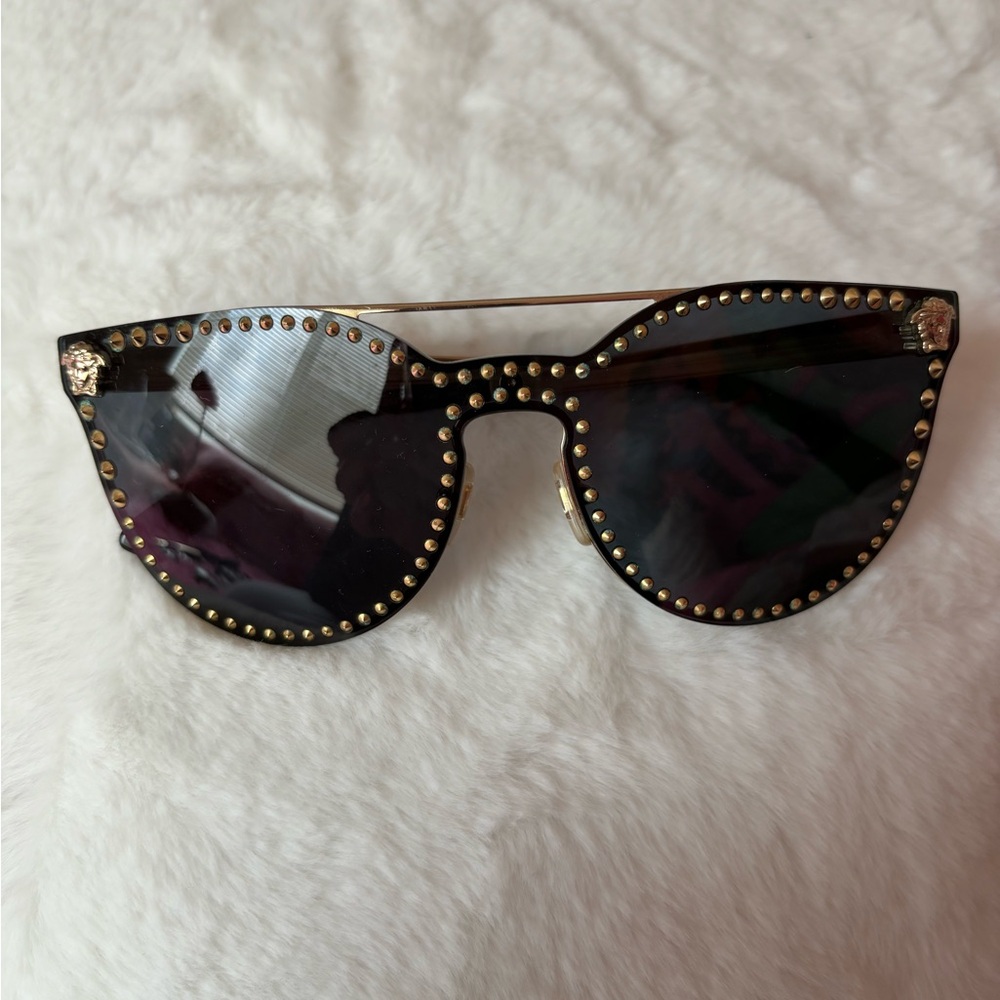 Versace studded gold sunglasses
